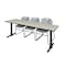 Cain Rectangle Tables > Training Tables > Cain Training Table & Chair Sets, 84 W, 24 L, 29 H, Maple MTRCT8424PL44GY - alternate 1